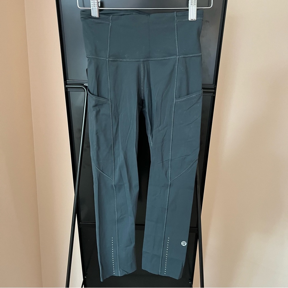 Lululemon Lululemon Fast & Free Crop II *Nulux Deep Coal Size 2